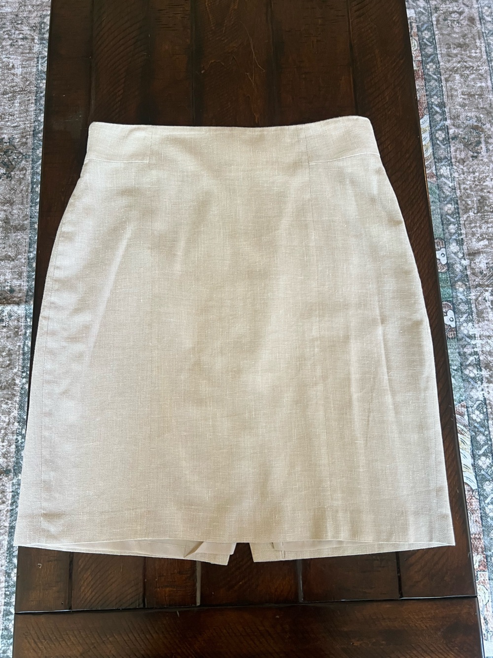 Ann Taylor Linen Blend Woven Skirt in Flax